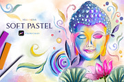 Soft Pastel Procreate Brushes, a Brush Add-On by ArtstudioByKhushbu (Thumbnail 1 of 9)