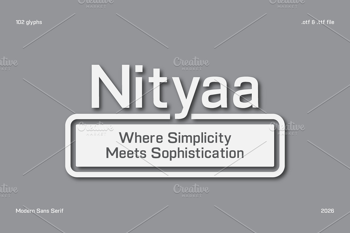 Nityaa Sans Serif, a Sans Serif Font by pictranoosa_studio (Photo 1 of 6)