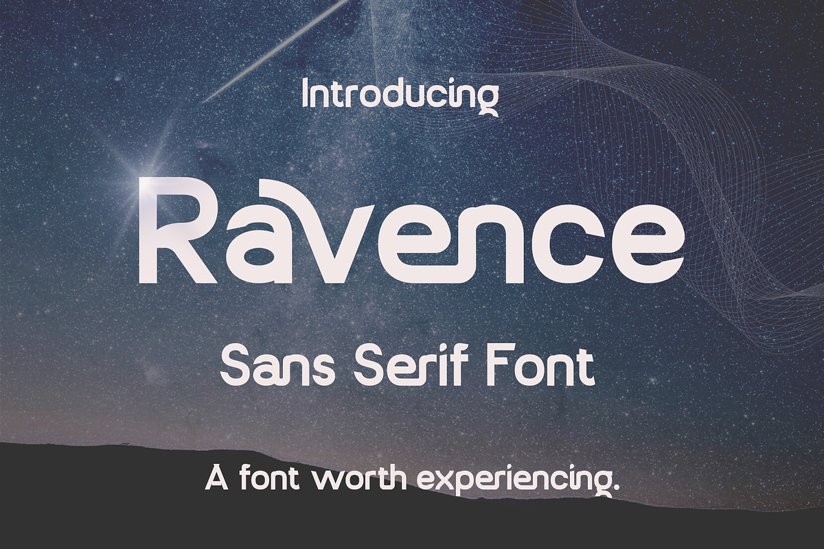 Ravence – Modern Sans Serif Font, a Sans Serif Font by NDNL Studio (Photo 1 of 6)