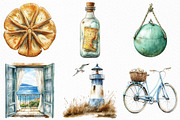 Sea Summer Azura Coast Clipart, an Illustration by Craft Nest (Thumbnail 5 of 6)
