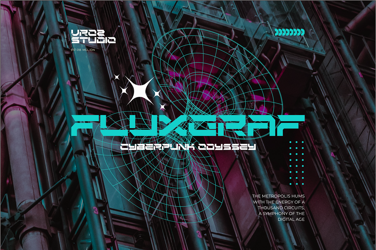 MOREXIN - Futuristic Cyberpunk Font, a Font by Vroz Studio (Photo 6 of 7)