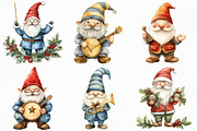 Christmas Gnome Musicians PNG, an Illustration by Craft Nest (Thumbnail 4 of 6)