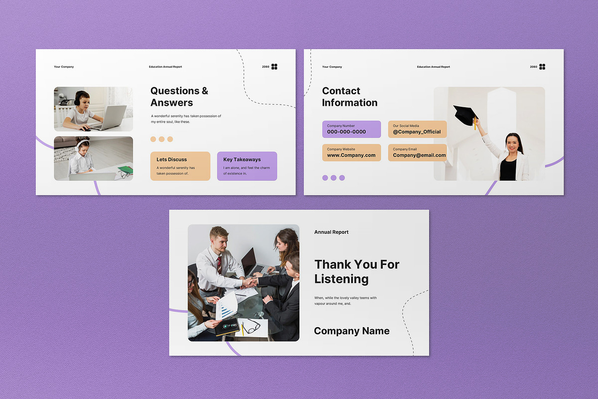 White Modern Annual Report PPT, a Presentation Template by graphicook (Photo 4 of 5)