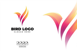 Gradient Bird Logo Design Template, a Branding & Logo Template by Artlogs x Modaldesain