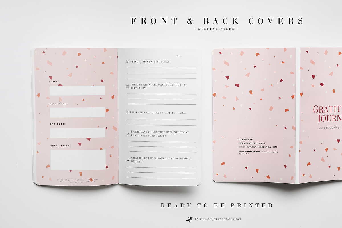 Gratitude Journal Printable - 09, a Brochure Template by Her creative details (Photo 2 of 4)