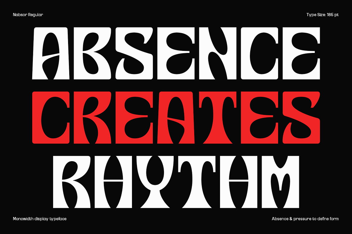 Nabsor - Monowidth Font, a Sans Serif Font by Valentino Vergan (Photo 7 of 14)
