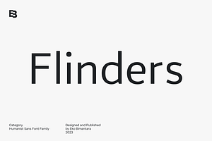 Flinders; Sans Font Family, a Sans Serif Font by Eko Bimantara