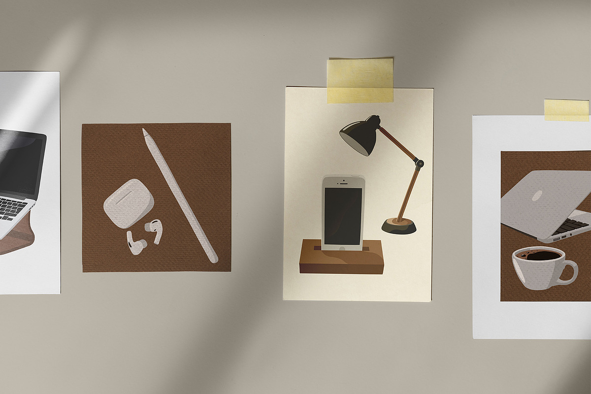 Office devices vector clipart, an Object Illustration by ApetekMarket (Photo 3 of 4)