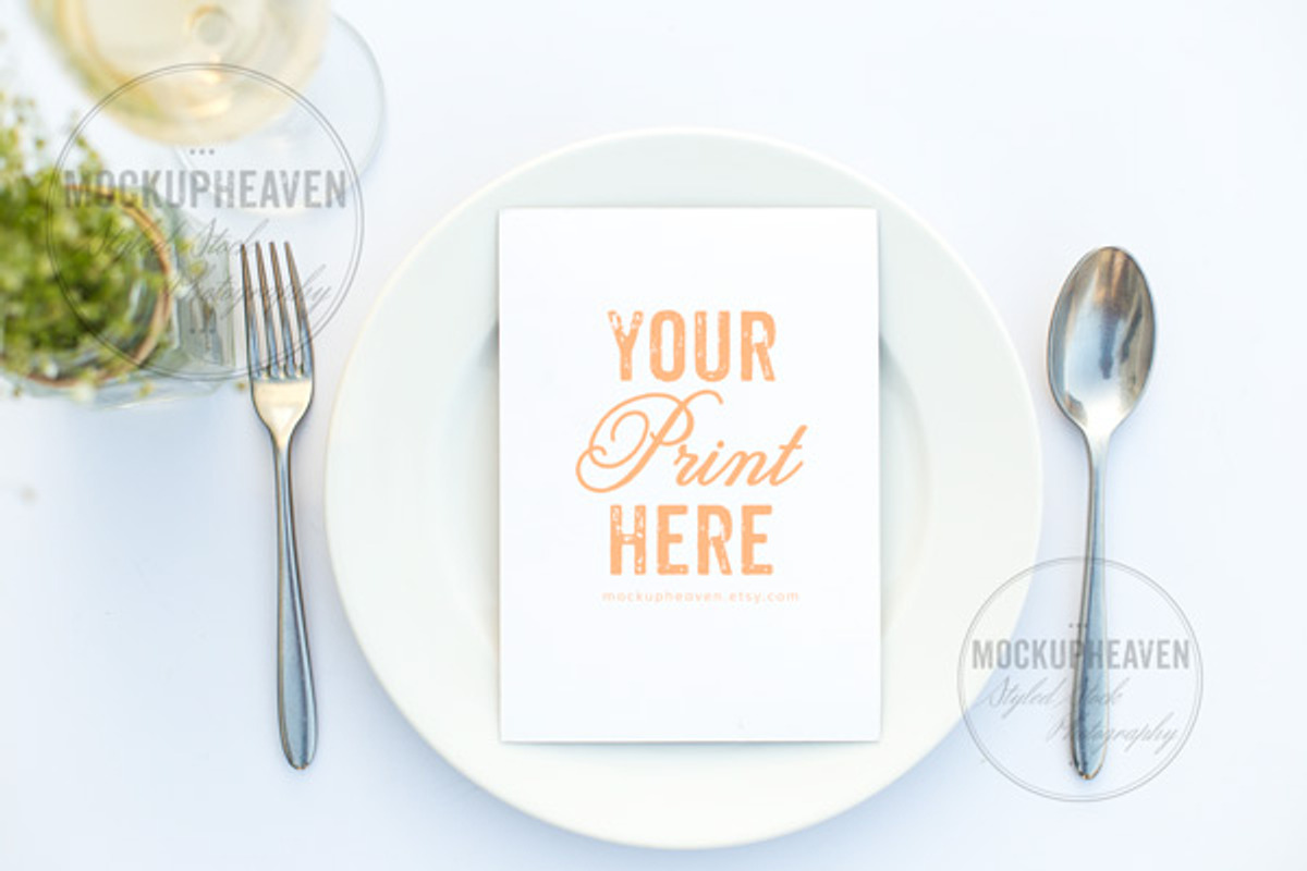 Set of 2 Menu Mockup, Wedding Mockup, a Product Mockup by MockUpHeaven (Photo 1 of 2)