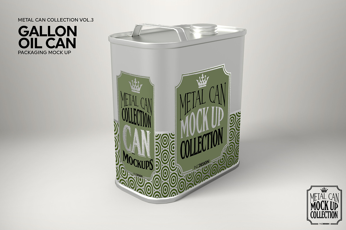 Metal Oil Gallon Can Mockup, a Product Mockup by INCDesign (Photo 4 of 7)
