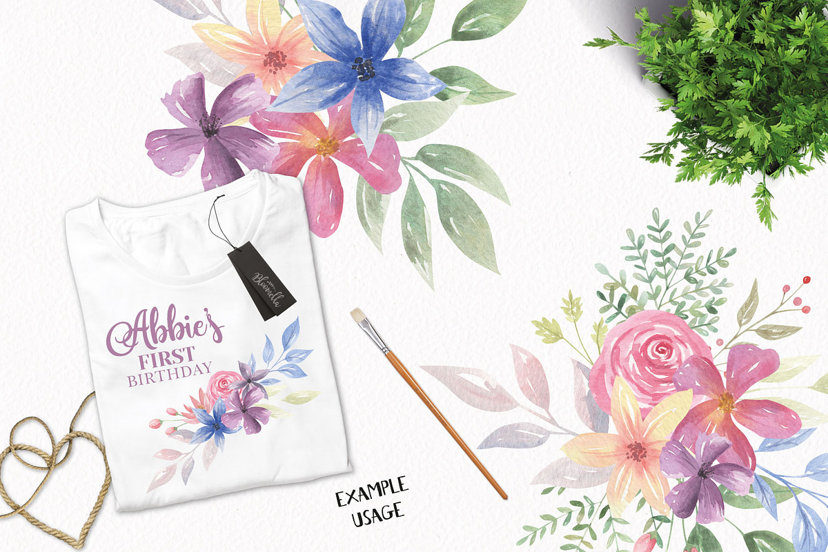 Wedding Bouquet Clipart Flowers, an Illustration by Bloomella (Photo 2 of 5)