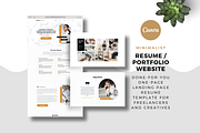 Minimalist Canva Resume Website, a Landing Page Template by The Blog Creative (Thumbnail 6 of 9)