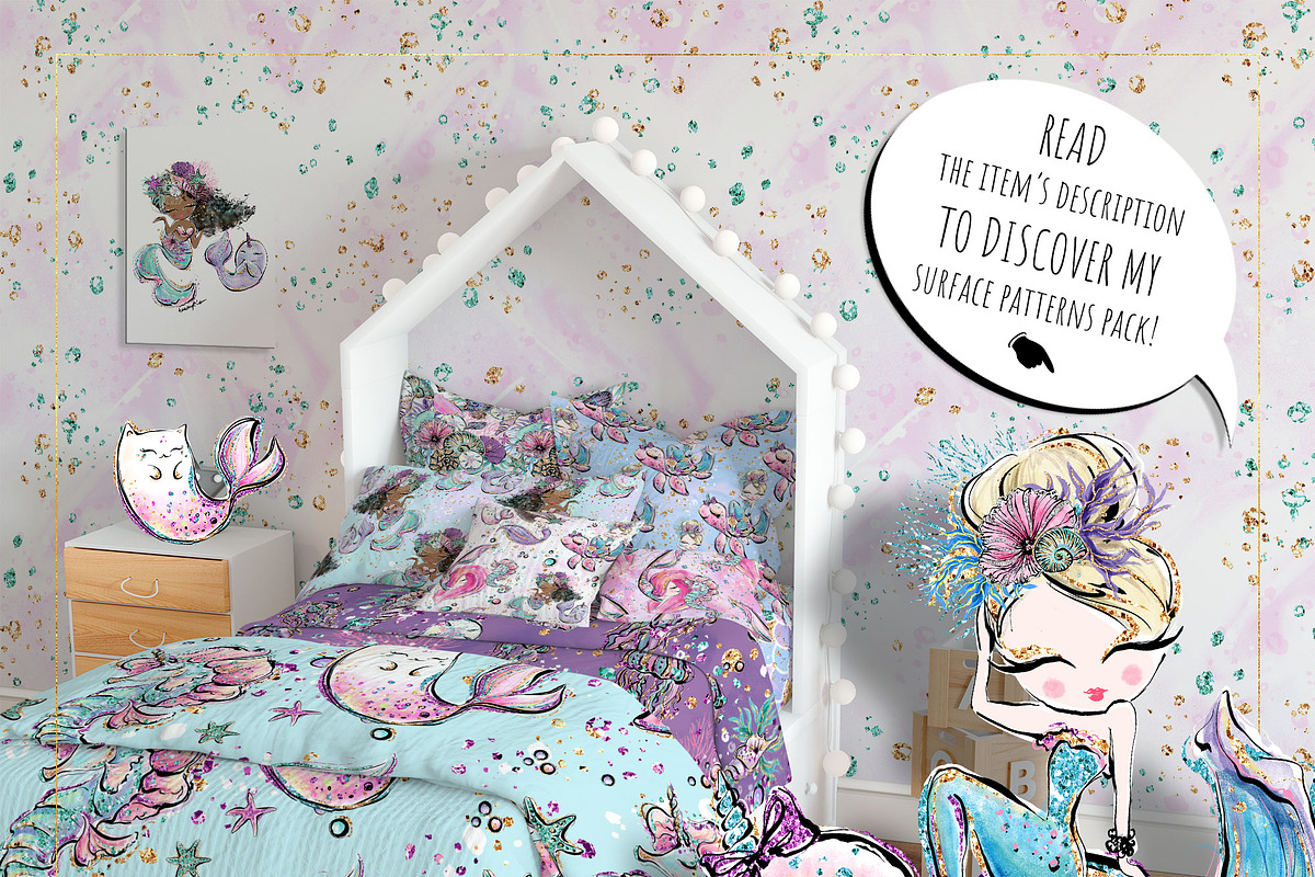 Baby Mermaids Unicorns Clipart, an Animal Illustration by KaramfilaS (Photo 5 of 6)