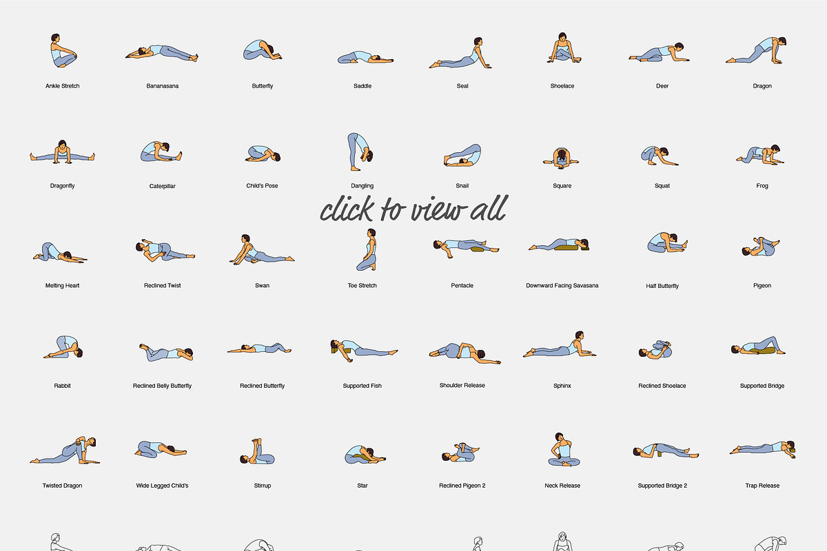 40 Yin Yoga Poses, an Illustration by pkahraman (Photo 3 of 3)