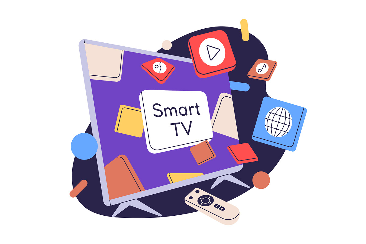 Smart TV, television concepts set, a Technology Illustration by Good Studio (Photo 3 of 5)
