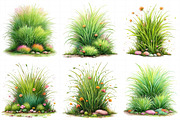 Watercolor Spring Green Grass Clipar, an Illustration by Daily.Designs (Thumbnail 8 of 8)