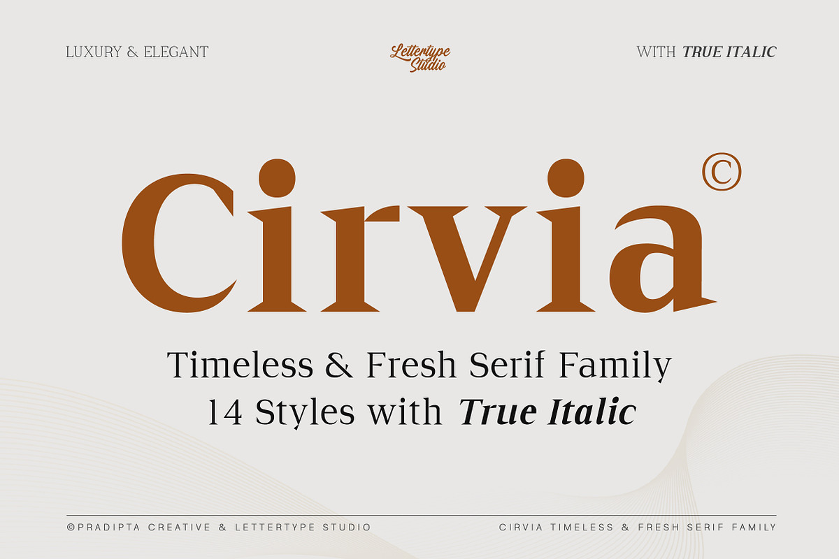 Cirvia Timeless & Fresh Serif Family, a Serif Font by Lettertype Studio (Photo 1 of 15)