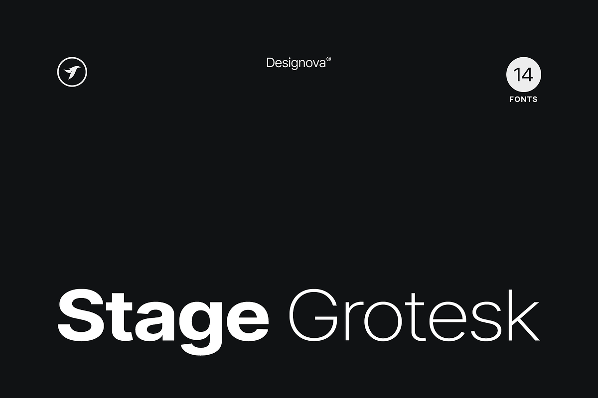 STAGE GROTESK - Modern Font Family, a Sans Serif Font by Designova® (Photo 1 of 13)