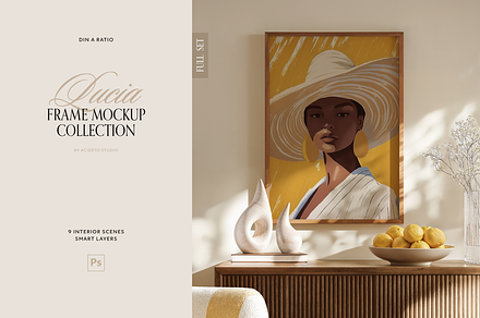 LUCIA Din A | Frame Mockup Full Set