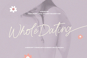 Whole Dating, a Script Font by Gatype