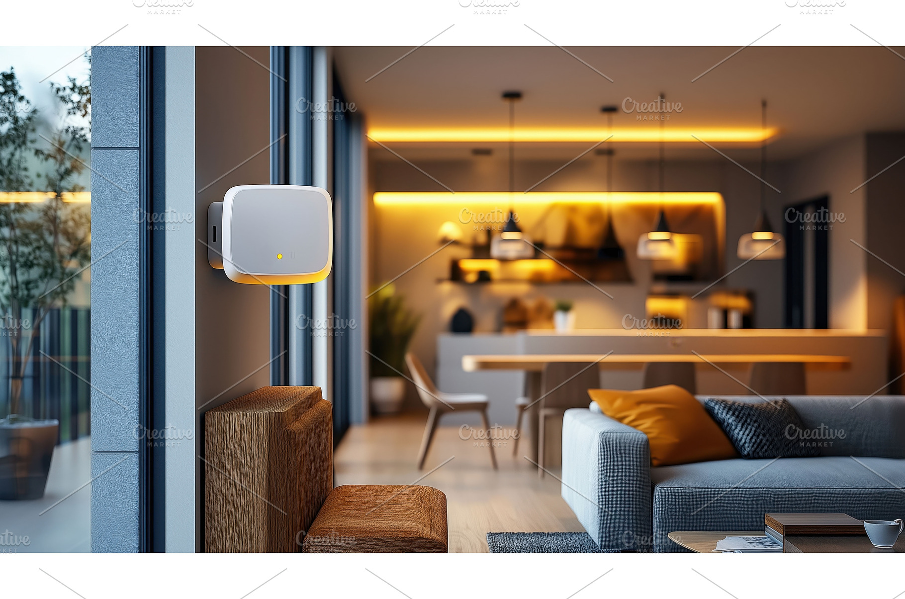 Smart home sensor mounted on the, a Technology Photo by Sergey Kotenev