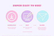 Y2K Vibes Branding Starter Kit Canva, a Branding & Logo Template by Hell Yeah Designs (Thumbnail 4 of 20)