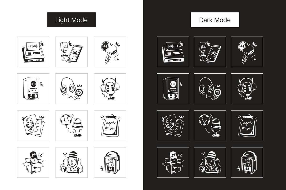 Animated Podcast Icons, a Solid Icon by Prosymbols (Photo 3 of 7)