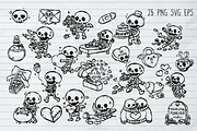 Gothic Valentines Skeleton Line art, a Decorative Illustration by Blumensdiary (Thumbnail 2 of 7)
