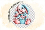 Easter Bunny Watercolor PNG Clipart, an Illustration by SVGArt (Thumbnail 8 of 9)