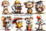 Quirky Animals Clipart, an Illustration by OK Design (Thumbnail 2 of 6)