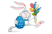 Cheerful bunny, a Graphic by Vector beauty (Thumbnail 2 of 5)