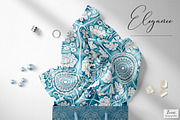 Watercolor Portuguese Tiles Patterns, a Pattern Graphic by Zeesi Design Garden (Thumbnail 7 of 8)