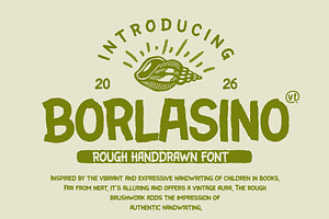VT Borlasino Handdrawn Vintage Font