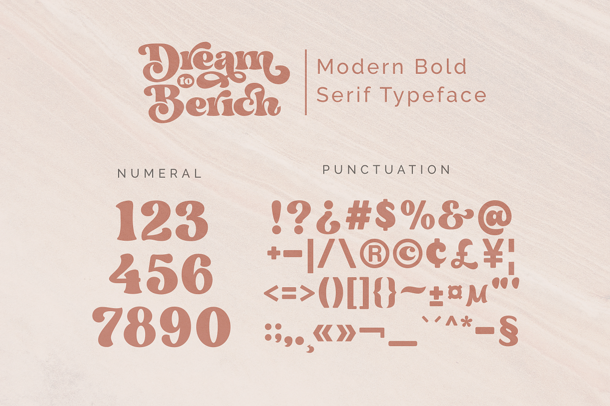Dream to Berich Modern Bold Serif, a Serif Font by zeenesia (Photo 16 of 19)