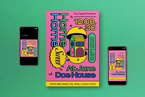 House Warming Party Flyer Set, a Flyer Template by graphicook