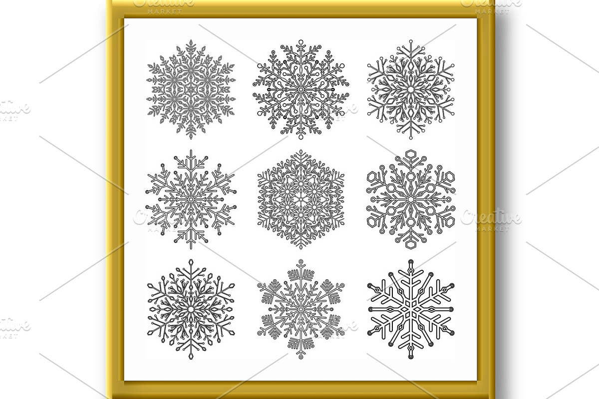 Set of Vector Snowflakes, a Texture Graphic by FineArtStudio (Photo 2 of 3)