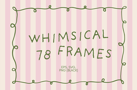 78 Whimsical Retro Vector Frames, a Decorative Illustration by Veronika Gotovceva