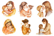 Peach Mother and Child Mother's Day, an Illustration by SinaCreation (Thumbnail 3 of 5)