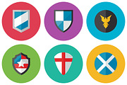40 Shield Flat Icon Set, an Icon by VectorCam (Thumbnail 2 of 5)