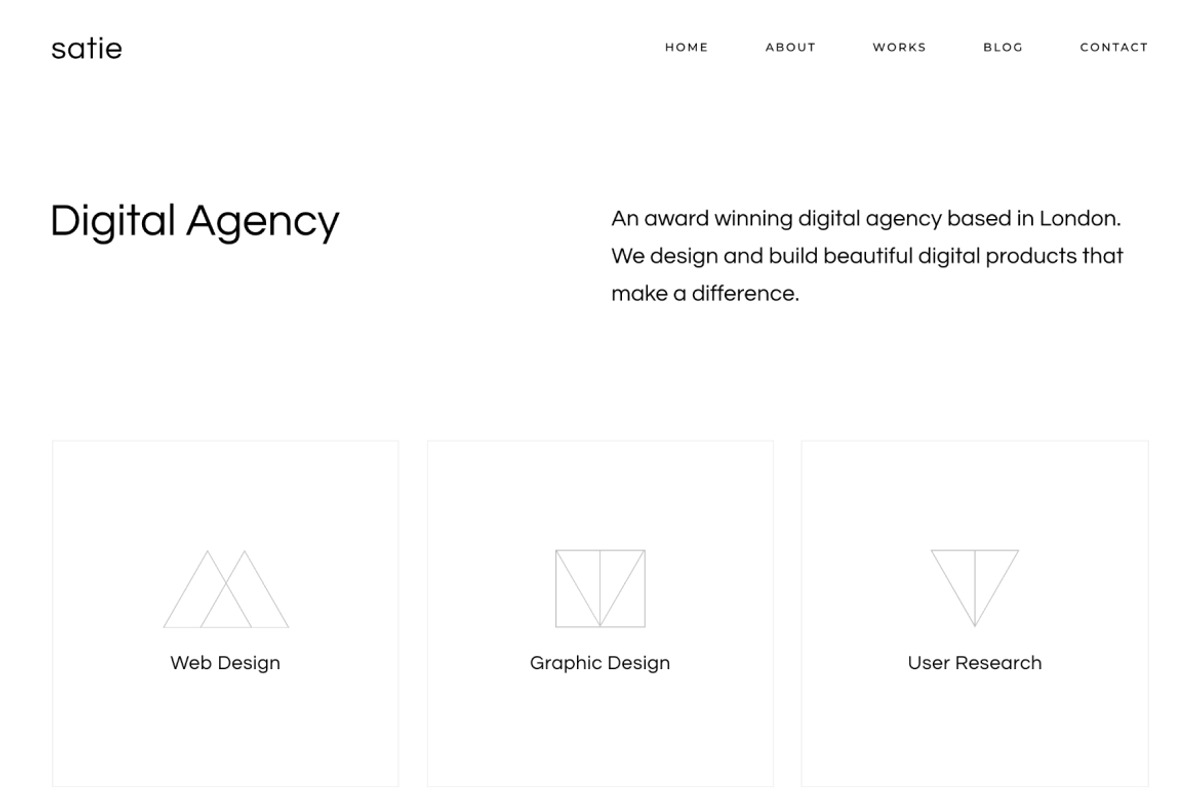 Satie - Creative Agency & Portfolio preview 2