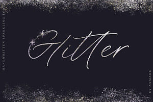 Glitter. Festive font with sparks, a Script Font by AnMark