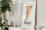 Watercolor Hands of Lovers Print, a Person Illustration by EkaterinaViArt (Thumbnail 3 of 7)