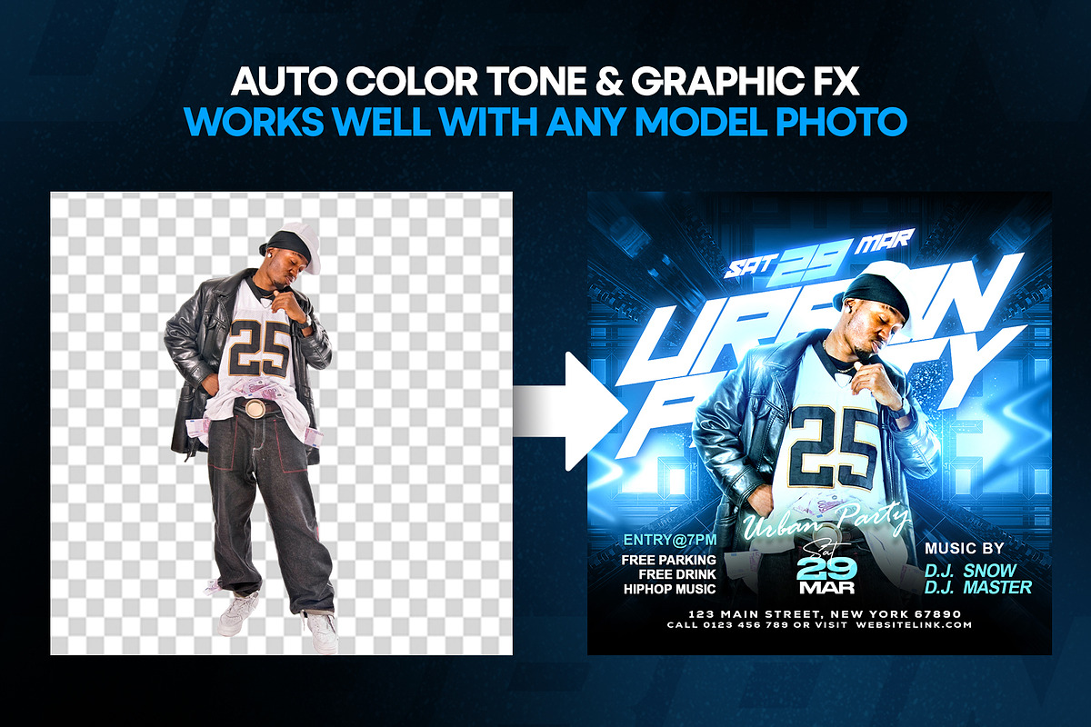 Urban Party DJ Flyer Template, a Flyer Template by Raytas Studio (Photo 5 of 5)