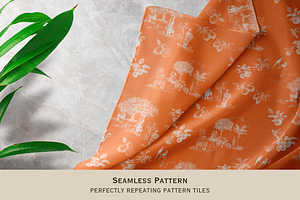 Citrus Toile De Jouy Pattern