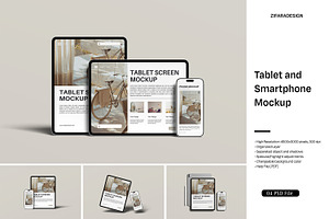 Tablet and Smartphone Mockup