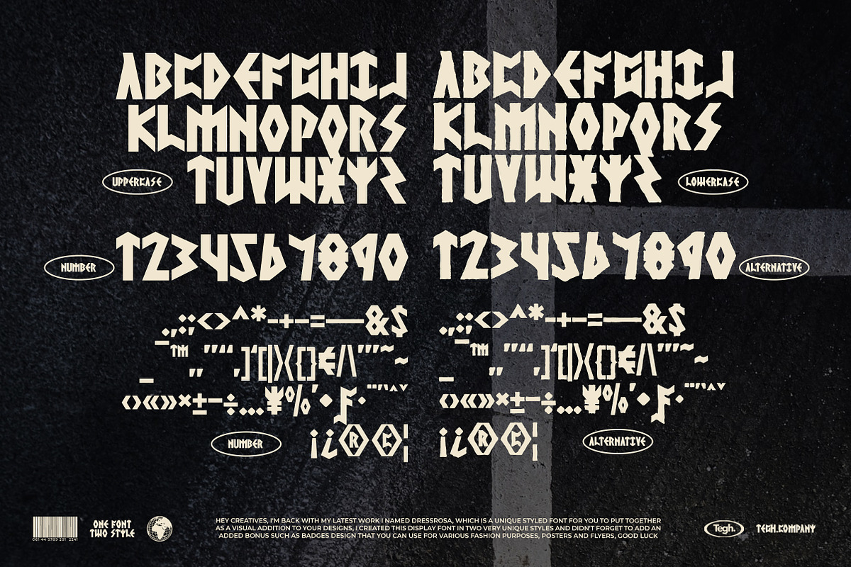 Dressrosa display Font + badge, a Font by Tegh co. (Photo 8 of 11)