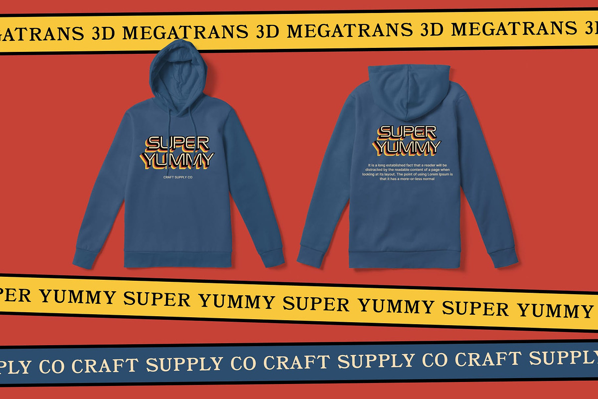 Megatrans 3D, a Sans Serif Font by Craft Supply Co. (Photo 4 of 8)