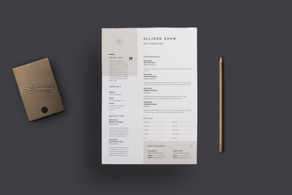 Theta Resume Template, a Resume Template by Nina Shaw (Photo 2 of 10)