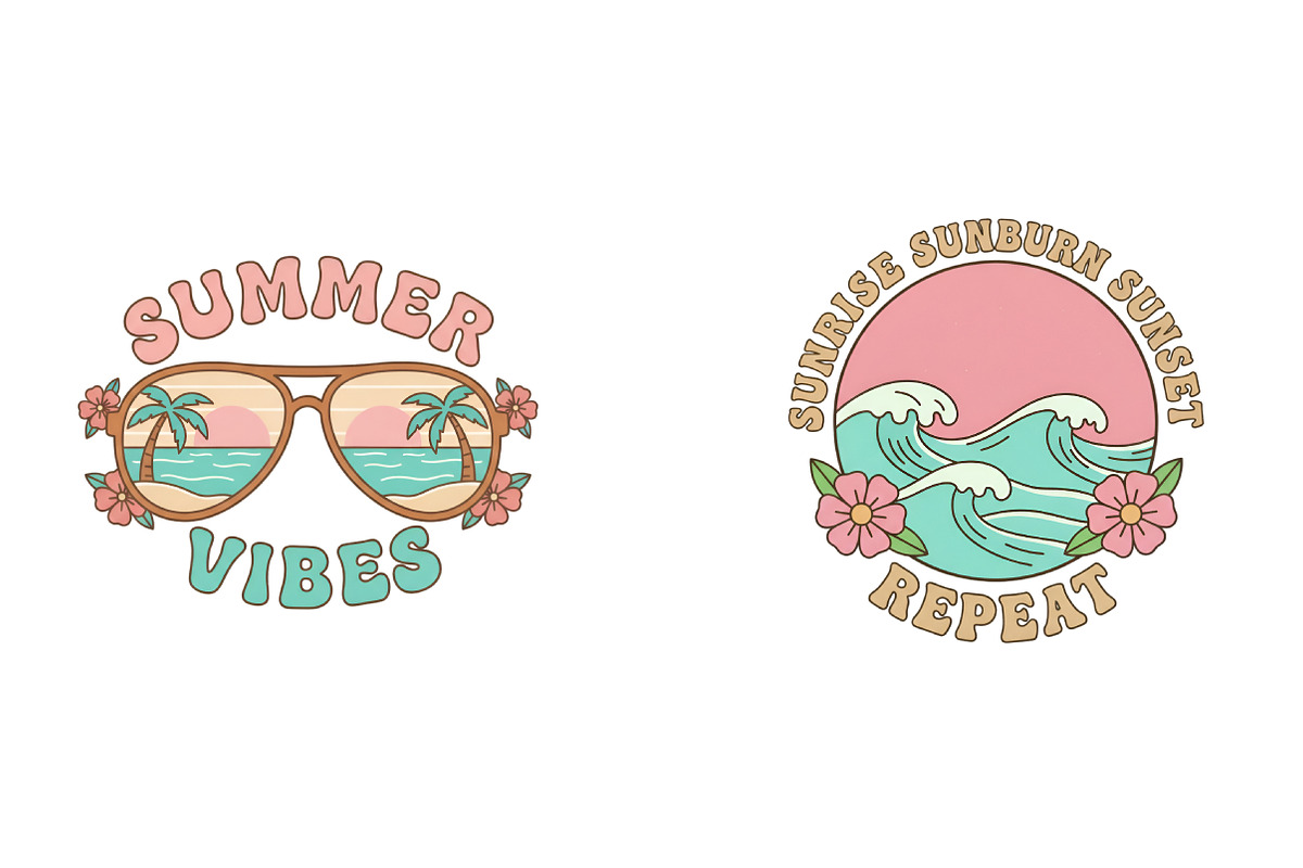 Vintage Beach Summer Sublimation, an Illustration by SinaCreation (Photo 4 of 11)