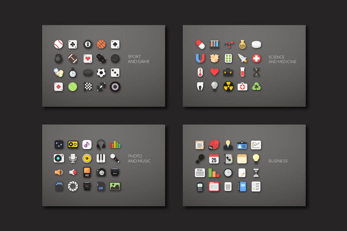 300 FLAT ICONS, an Icon by sidmaydesign (Photo 2 of 5)